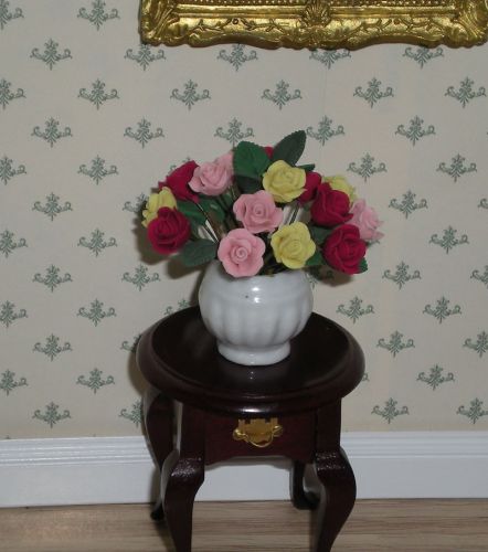 Vase Of Mixed Roses